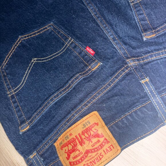Vintage Levi Strauss Dark Wash 516 Zipper Fly Jeans 32" x 30" - Picture 3 of 9